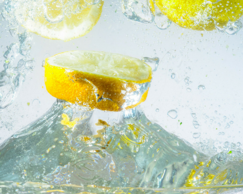 Image of lemon slices in water